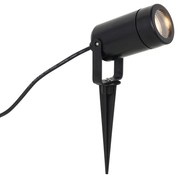 Regulowana czarna lampa kolcowa IP65 - Solo Eco
