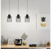 Eglo 43626 - Żyrandol na lince MILLIGAN 3xE27/40W/230V czarny