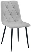 Jasnoszare pikowane krzesło tapicerowane W2-H56