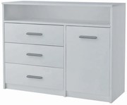 Biała komoda z szufladami i półkami N8-R87