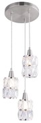 Globo 15760-3 - Żyrandol kryształowy na lince WOLLI 3xE14/40W/230V