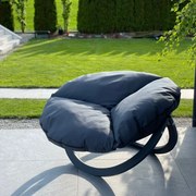 Drewniany fotel ogrodowy Tiga Outdoor grafit CZILLO