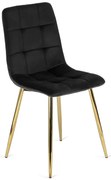 Czarne nowoczesne krzesło welurowe H3-D08