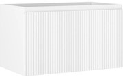 Mexen Rivel szafka łazienkowa podumywalkowa 80 cm, 1 szuflada, ryflowana , biała mat - 91A20-08047-1-BF01