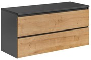 Szafka pod umywalkę MONAKO GREY OAK 823 120cm szary/dąb COMAD