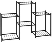 Minimalistyczny czarny kwietnik z metalu E6-B98