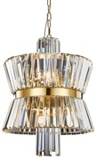 Żyrandol AURELIA GOLD 8xE14, kryształowy, glamour, złoty