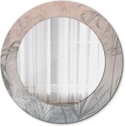 Lustro dekoracyjne okrągłe Tropikalne kwiaty