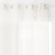 Zasłona na okno z metalowymi pierścieniami, łatwa w montażu firana o prostym designie