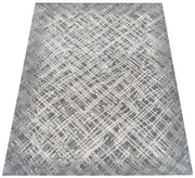 Szary nowoczesny wzorzysty dywan H6-G73
