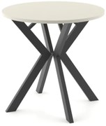 Okrągły kaszmirowy stół rozkładany z czarnymi nogami  B4-N69