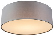 Lampa sufitowa szara 30 cm w komplecie z LED - Drum LED Nowoczesny Oswietlenie wewnetrzne