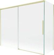 Mexen Rox parawan nawannowy 2-skrzydłowy rozsuwany 190 + 80 x 150 cm, transparent, złoty szczotkowany - 8C9-190-080-55-00