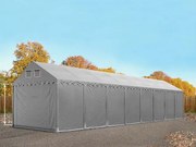 TOOLPORT 4x24m Namiot magazynowy - 2,6 m wysokość ścian bocznych, PVC 800, szary, ze statyką (podłoże betonowe) - (49847)