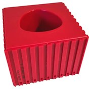 Pojemnik plastikowy na uchwyt narzędziowy typu CAPTO C8, moduł 10x10, 1 gniazdo, czerwony