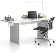 Biurko single SOLID, 180x80 cm, biały