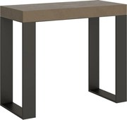 Konsola rozkładana 90x40/300 cm Tecno Szaro-beżowy rama w kolorze Antracytu