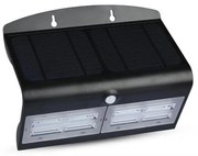 LED solarny kinkiet z czujnikiem LED/7W/3,7V 4000K IP65 4000mAh czarny