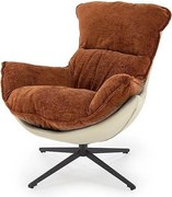 Fotel obrotowy LOBSTER cynamonowy/beżowy