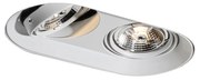 Okrągły wpuszczany reflektor biały GU10 70 mm 2-punktowy - Hubs Nowoczesny Oswietlenie wewnetrzne
