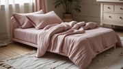 PrzytulneMieszkanie.pl PrzytulneMieszkanie.pl Muślinowe pościel MOELLIN stary róż Rozmiar pościeli: 70 x 90 cm | 140 x 200 cm