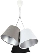 Trójkolorowa lampa wisząca ze srebrnym wnętrzem E6-M96