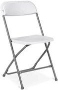 Białe składane krzesło cateringowe do restauracji M8-P87