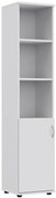 Biały wąski regał biurowy N3-B28