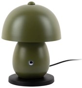 Ciemnozielona lampa stołowa LED z metalowym kloszem (wysokość 18 cm) Mono LED – Leitmotiv