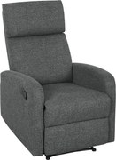HOMCOM Fotel relaksacyjny, regulowany fotel leżący z dostosowywanym podnóżkiem, nowoczesny fotel do salonu z pokryciem materiałowym, Szary