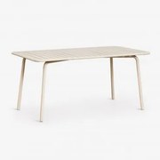 Stół Jadalniany Prostokątny 160x90 Cm Ze Stali Florida Kremowa Tapioca - Sklum