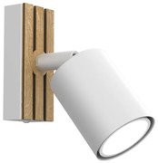 Kinkiet punktowy TERRA 1xGU10/8W/230V biały/dąb