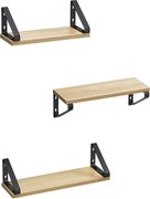 Komplet 3 półek ściennych dąb sonoma T0-G08