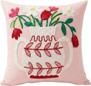 Poszewka na poduszkę VASELLA 45x45 cm, różowa