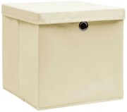 Zestaw kremowy zamykanych pudełek 4 sztuki C3-N19