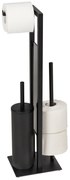 Stojak na papier toaletowy i szczotkę wc RIVALTA, 3w1, zamknięty pojemnik, WENKO