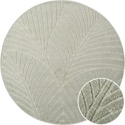 Dywan uniwersalny Nova 3D Listki oliwkowy koło 80 cm x 80 cm