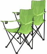 Komplet 2 x kampingowe krzesło składane z miejscem na napoje