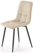 Metalowe tapicerowane beżowe krzesło G5-K48
