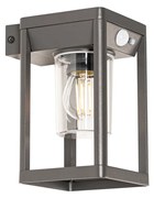 Lampa ścienna zewnętrzna ciemnoszara z LED i regulowanym światłem na panel słoneczny - Sonne