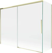 Mexen Rox parawan nawannowy 2-skrzydłowy rozsuwany 190 + 80 x 150 cm, transparent, złoty - 8C9-190-080-50-00