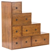 Regał Zen brown, 7szuflad 88x35x88cm