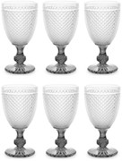 Kieliszek do wody z kryształowym wzorem, 256 ml, 6 sztuk