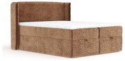 Pomarańczowe łóżko boxspring ze schowkiem 180x200 cm Passion – Maison de Rêve