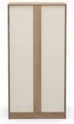 Kremowo-naturalna szafa w dekorze dębu 90x180x53 cm Dennis – Marckeric