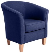 Granatowy fotel Max Winzer Livia Dark Blue