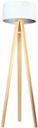 Lampa stojąca HOME 40 biała/srebrna/sosna BPS KONCEPT
