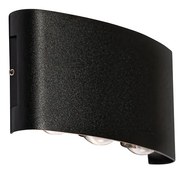 Zewnetrzna Lampa ścienna zewnętrzna czarna w tym LED 6-świateł IP54 - Silly Nowoczesny Oswietlenie zewnetrzne