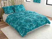 PrzytulneMieszkanie.pl PrzytulneMieszkanie.pl Pościel bawełniana TEMPESTA turkusowa Rozmiar pościeli: 70 x 90 cm | 140 x 200 cm