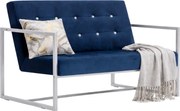 Granatowa sofa 2-osobowa B3-K25